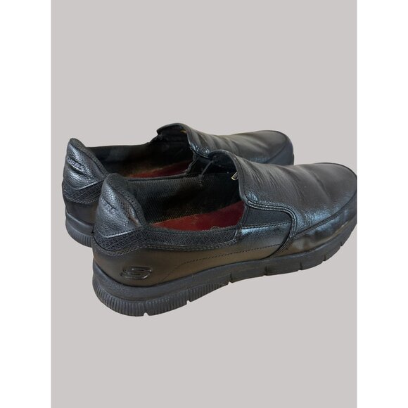 Skechers Size 12 Mens Black Synthetic Slip-Resistant Work Loafers - Picture 4 of 16